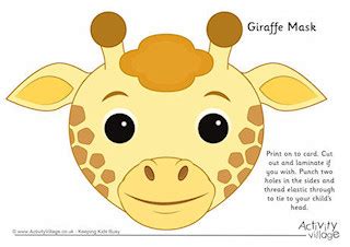 Giraffe mask coloring page from giraffes category. Giraffe Crafts