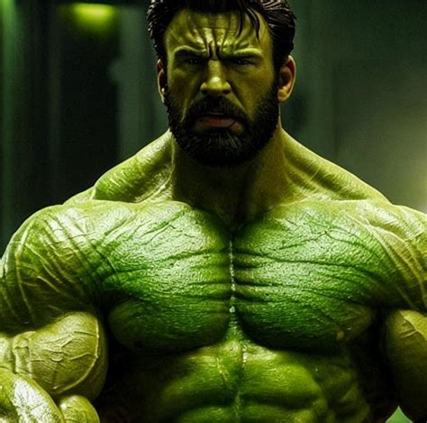Chris Evans As The Incredible Hulk Movie Still Musc OpenArt