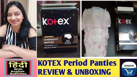 Kotex Overnight Period Panties Daipers Review Kotex 360 Pants Use