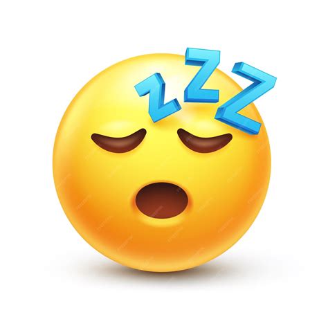 Premium Vector Sleeping Emoji Snoring Emoticon Zzz Yellow Face With