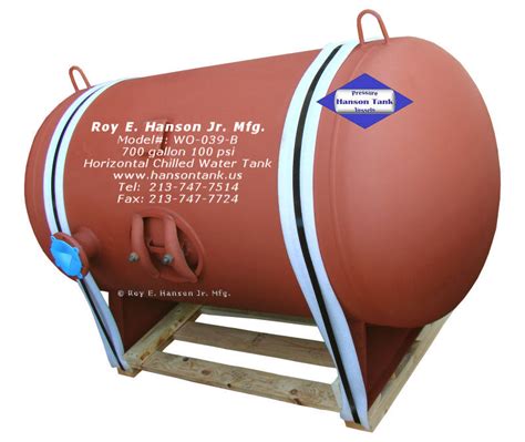 Horizontal Chilled Water Buffer Tank 700 Gallon Asme Code Air