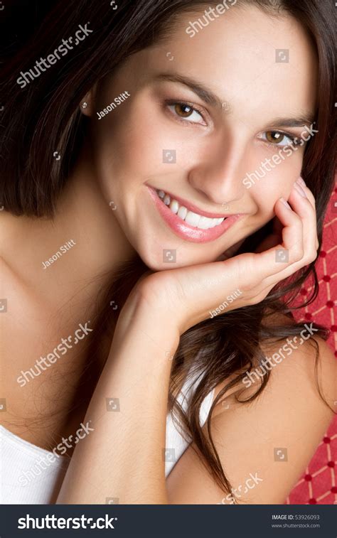 Pretty Smiling Teen Girl Closeup Stock Photo 53926093