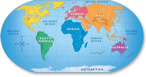 Mapa Mundi → Continentes Países E Estados Mapas De Geografia