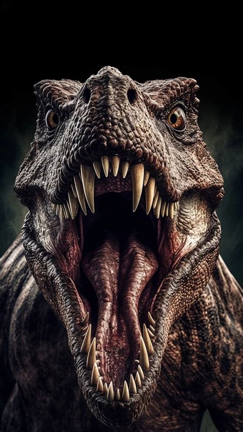 An Image Of A Dinosaur With Its Mouth Open