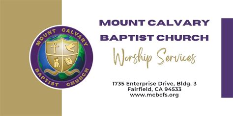 Mount Calvary Baptist Church Worship Services Sunday May 1 2022