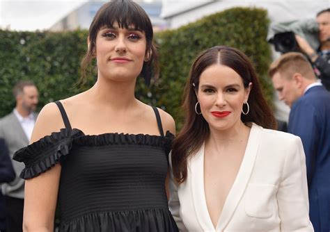 Teddy Geiger And Emily Hampshire Attend The 2019 Grammys