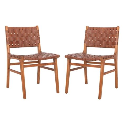 Shop safavieh at wayfair for a vast selection and the best prices online. Shop Safavieh Taika Woven Leather Dining Chair - Cognac ...