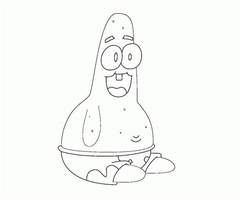 Free Coloring Page Patrick Star Coloring Pages