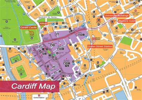 Street Map Of Cardiff Verjaardag Vrouw 2020