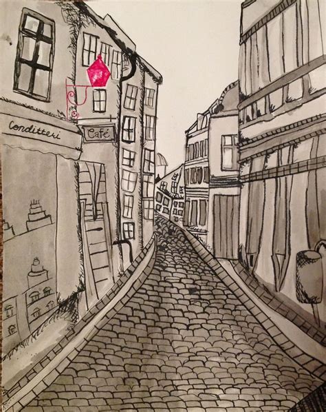 How To Draw Cobblestone Streets At How To Draw