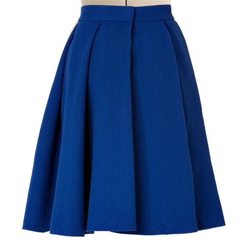 Royal Blue Pleated Skirt Elizabeths Custom Skirts