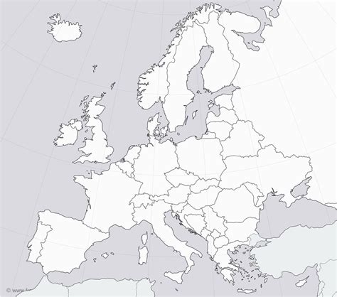 Map Of Europe Plain Secretmuseum