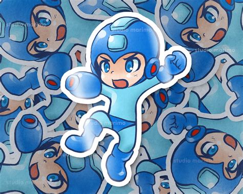 Mega Man Vinyl Sticker Etsy