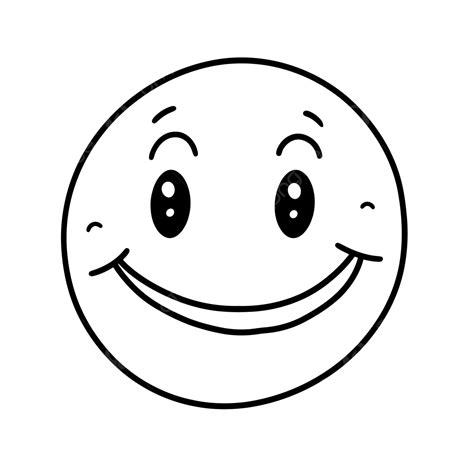 Funny Smiling Face Coloring Page Outline Sketch Drawing Vector Smile