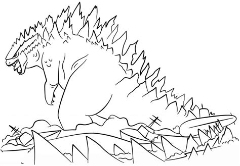 Godzilla Coloring Pages Easy