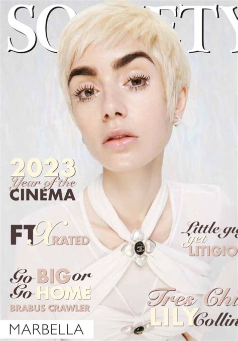 Lily Collins Society Marbella January 2023 Issue Celebmafia