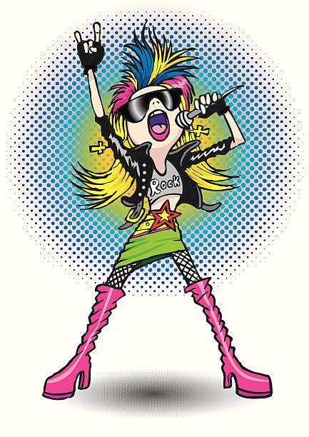 Blonde Rocker Girl Illustrations Royalty Free Vector Graphics And Clip