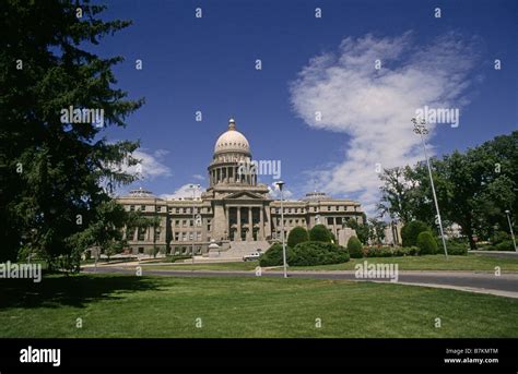 A View Of The Idaho State Capitol Building In Boise Idaho Stock Photo