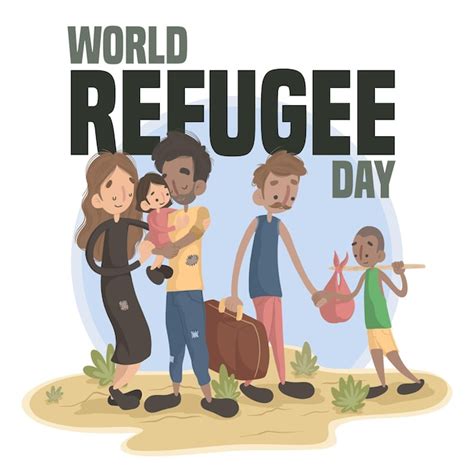 Dia Mundial De Los Refugiados Vector Gratis