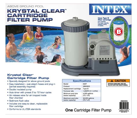 Intex 2500 Gph Krystal Clear Gfci Pool Filter Pump With Timer 633