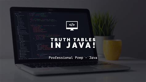 Truth Tables In Java Youtube