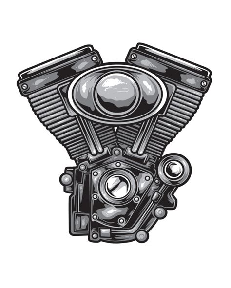Motorcycle Engine Vector At Collection Of Motorcycle
