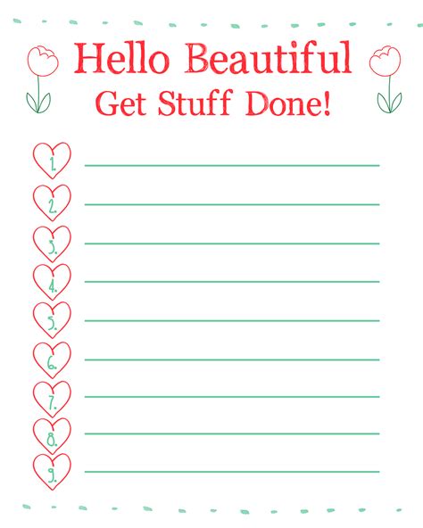 Free Printable To Do Lists | Printable To Do Lists
