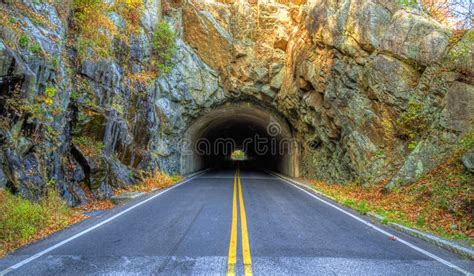 Tunnel Through The Mountain Stock Image Image Of Ashpalt Skyline