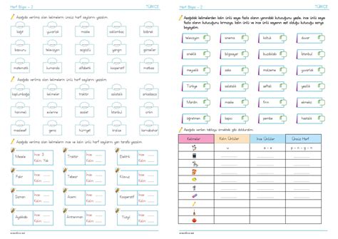 4. Sınıf Harf Bilgisi Konu Anlatımı, Etkinlik ve Çalışma Kağıdı Pdf 2021
