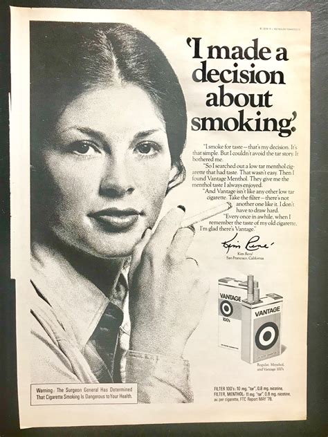 Vantage Cigarette Printed Ad Circa 1970s Etsy