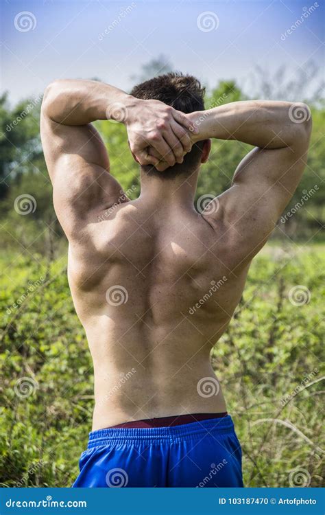 Muscular Shirtless Young Man Deciding Fruit Or Cookies Hoodoo Wallpaper