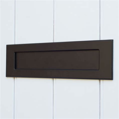 Large Black External Letterbox Door Accessories Contemporary Front