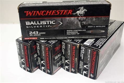 Winchester 243 Wssm Ballistic Tip Wssm 95 Gr 4 Box20 Rifle