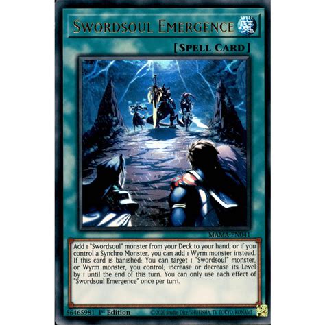 Swordsoul Emergence Mama En041 Yu Gi Oh Card