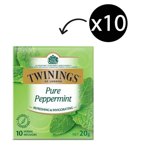 Twinings Pure Peppermint Enveloped Tea Bags Pack 10 Winc