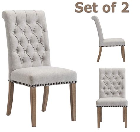Kotek Dining Chairs Set Of 2 Dining Room Chairs With Nailhead Trim Living Room Pattern For