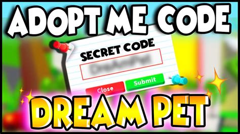This Secret Code Gets You Your Dream Pet In Adopt Me 100 Working