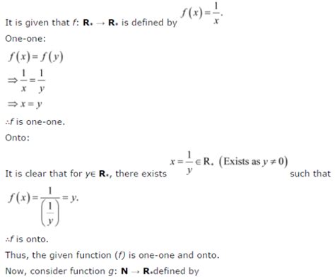 Show That The Function F R → R Defined By F X 1 X Is One One And Onto Where R Is The Set