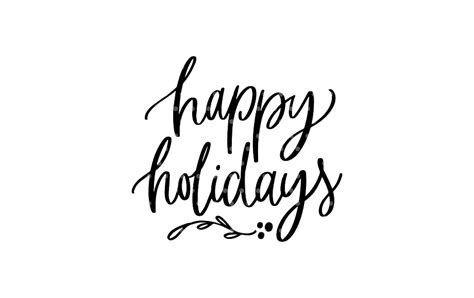 Calligraphy Happy Holidays Png Transparent Image 4k Wallpapers