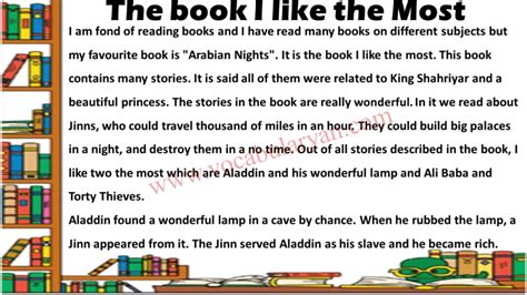 My Favourite Book Essay For Class 4 In English Vocabularyan