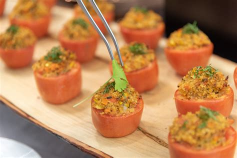 This mediterranean couscous recipe is from gina's new cookbook, skinnytaste one and done. Couscous Stuffed Tomatoes - Forward Food