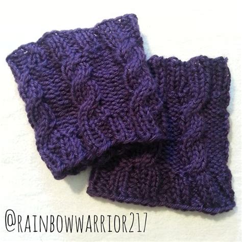 If you prefer a printable pattern: Cable Boot Cuffs | Knitted boot cuffs, Knit boot cuffs ...