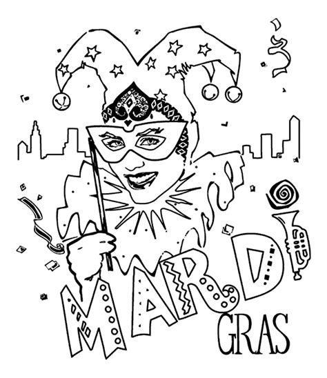 Free Printable Mardi Gras Coloring Pages For Kids