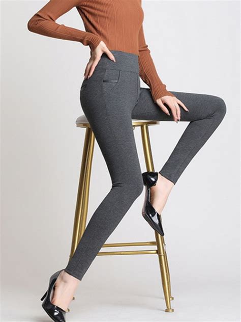 Plus Size High Waist Stretch Workplace Leggings Noracora