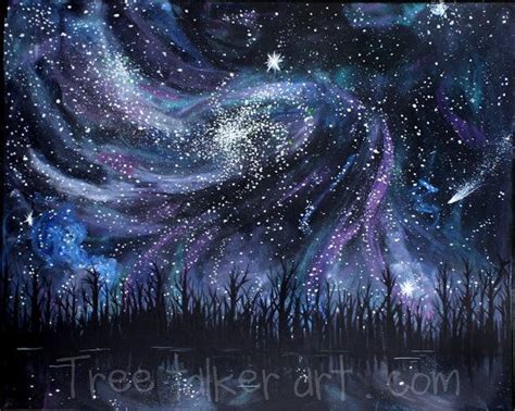 Original Galaxy Art Original Painting Of Stars And Galaxies Etsy