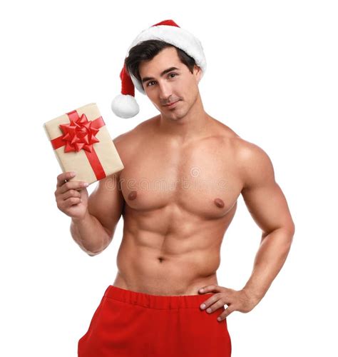 shirtless santa claus with t on background stock image image of merry t 159464445