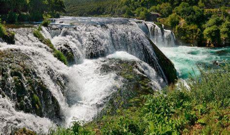 Una Wild River Waterfall In Strbacki Buk Bosna And Hercegovina