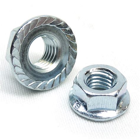 Bzp Serrated Flange Nuts Threaded Fastners Midfix