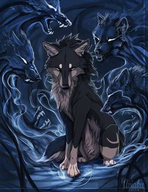 Pcin My Head By Aviaku On Deviantart Anime Wolf Drawing Animal