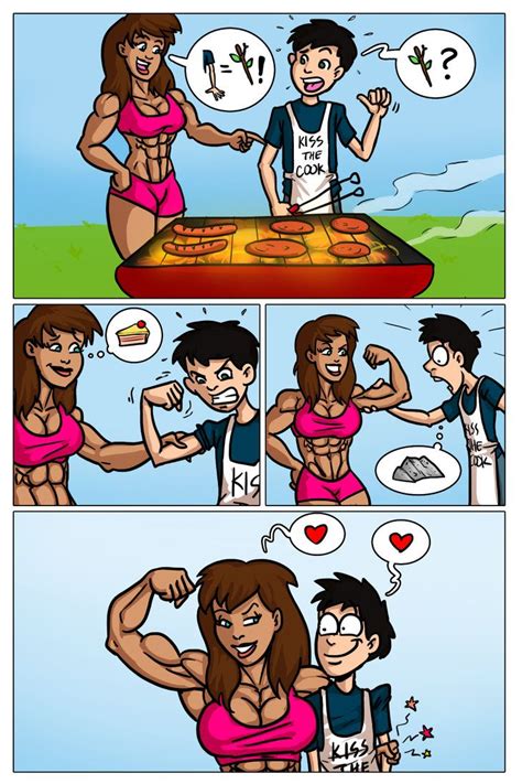 Fitness Funnies Workout Humor Strong Female Characters Female Muscle Comics